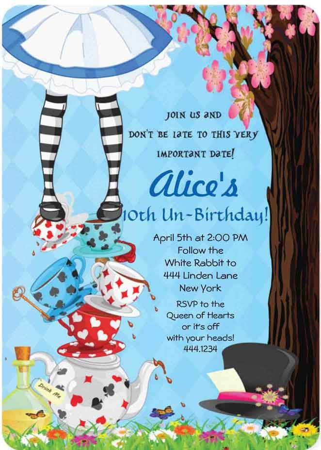 Best ideas about Alice In Wonderland Birthday Invitations
. Save or Pin alice in wonderland party invitations Alice In Wonderland Now.