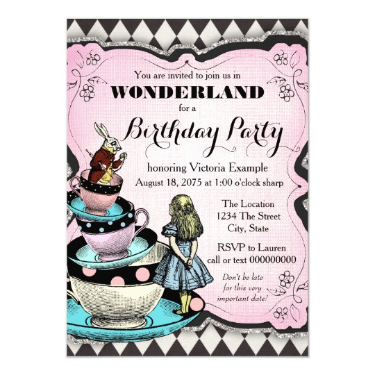 Best ideas about Alice In Wonderland Birthday Invitations
. Save or Pin Vintage Alice in Wonderland Birthday Party Invitation Now.