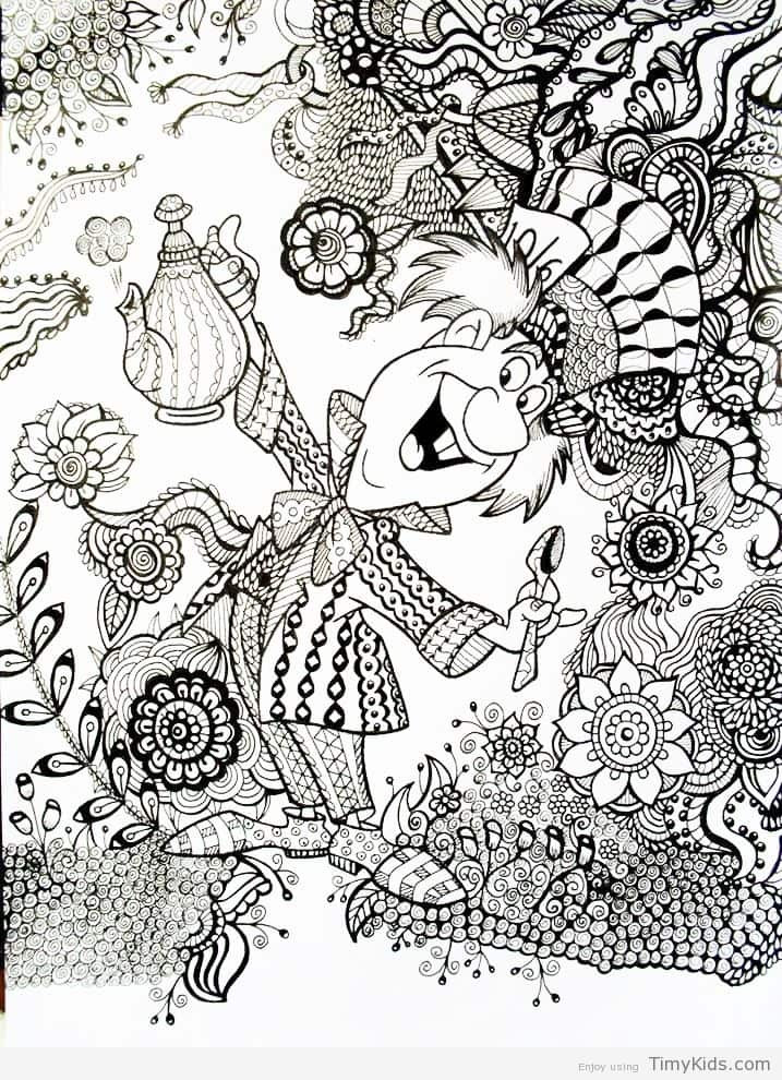 Alice In Wonderland Coloring Pages For Adults
 alice in wonderland adult coloring pages