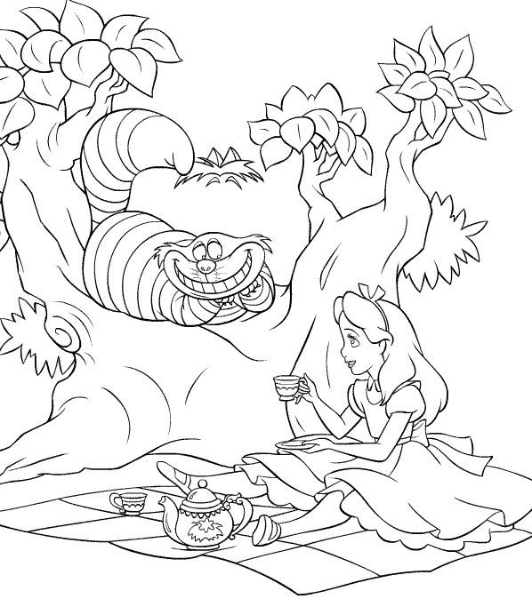 Alice In Wonderland Coloring Pages For Adults
 Free Printable Alice in Wonderland Coloring Pages