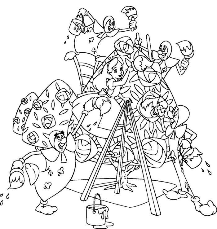 Alice In Wonderland Coloring Pages For Adults
 Free Printable Alice in Wonderland Coloring Pages