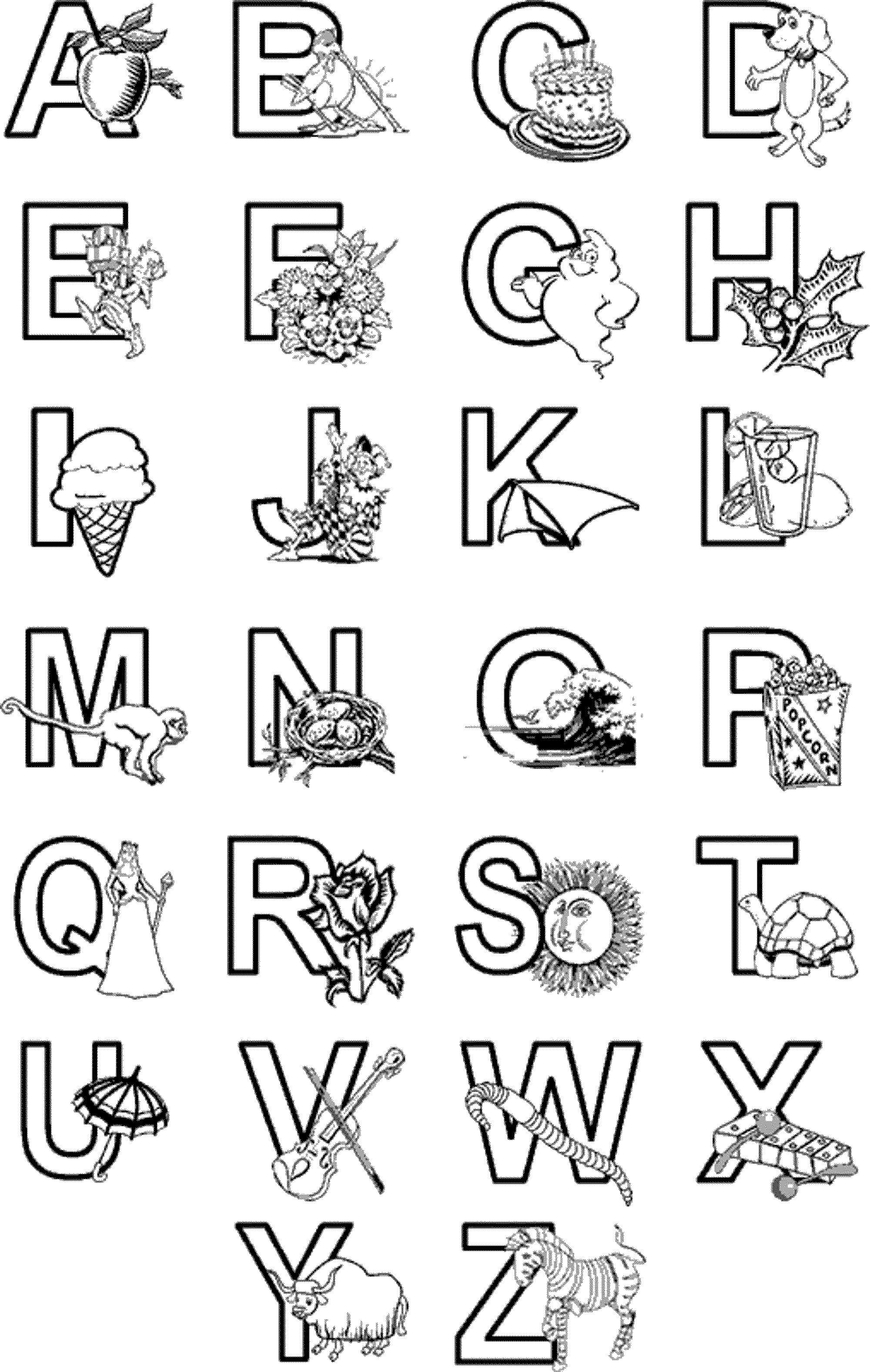 Alphabet Coloring Pages Pdf
 Letters Coloring Pages to Print Tags Letters Coloring Page