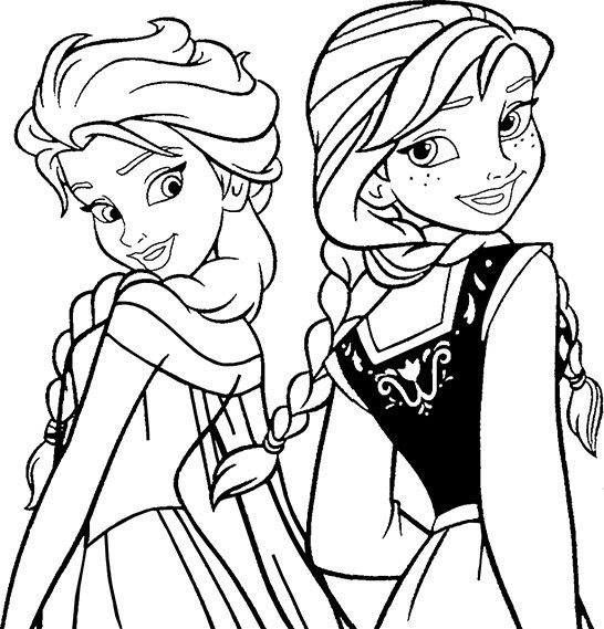 Ana And Elsa Coloring Pages
 12 Free Printable Disney FROZEN Coloring Pages Anna