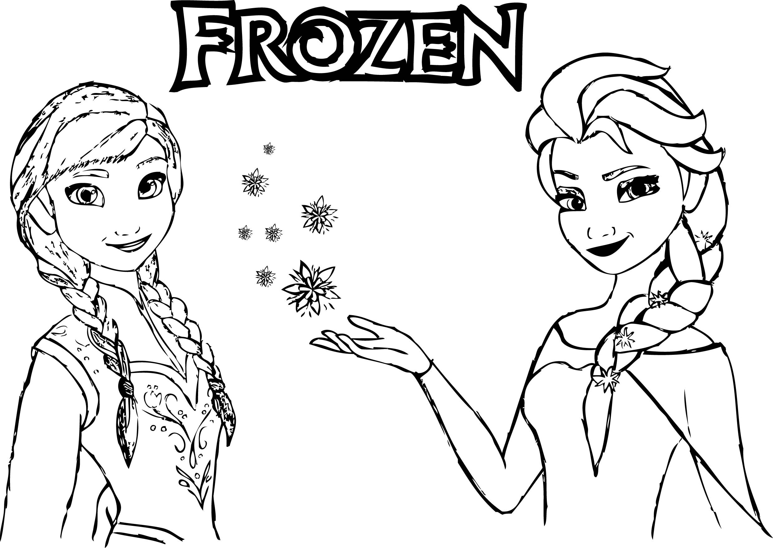 Ana And Elsa Coloring Pages
 Frozen Anna Elsa Magic Coloring