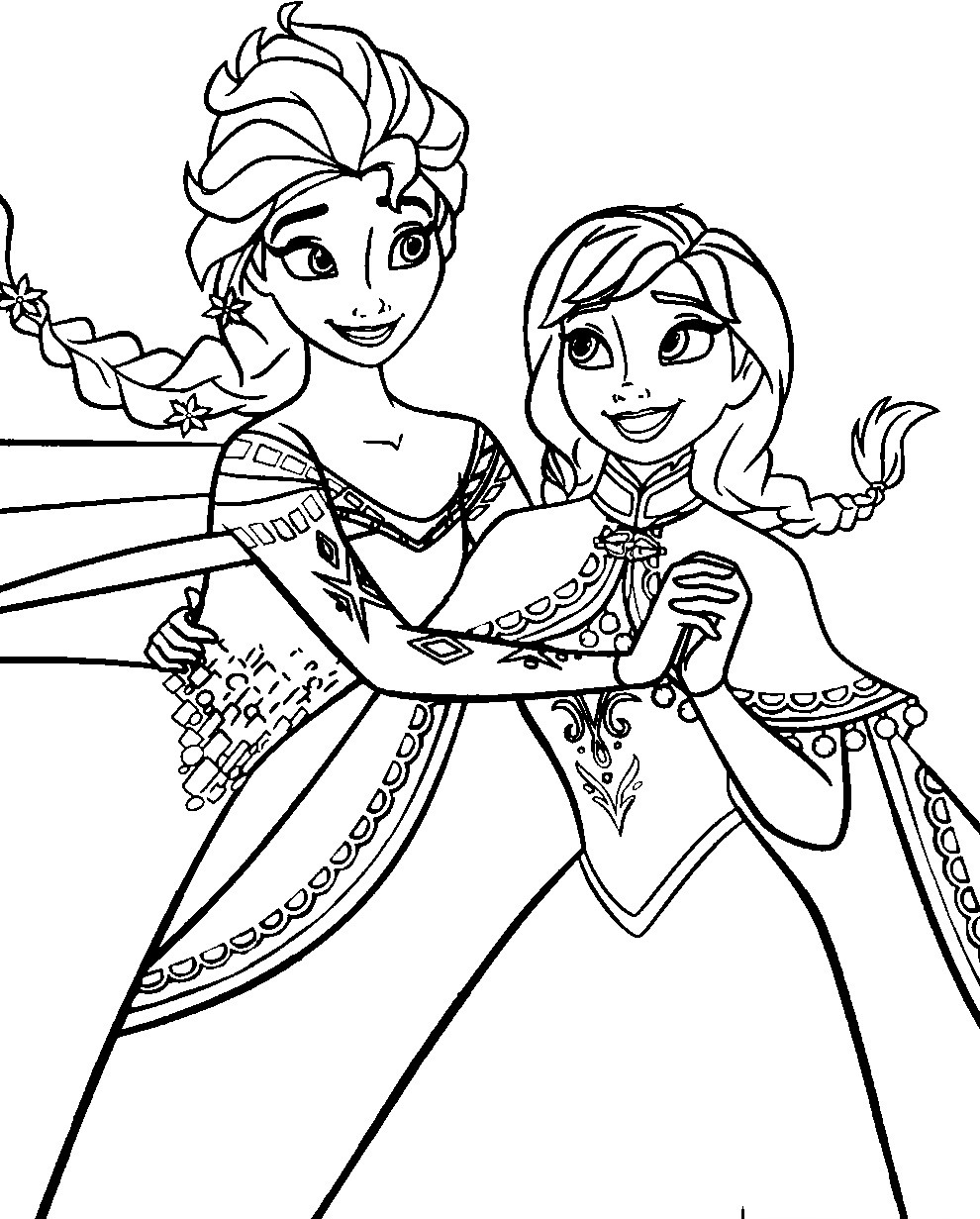 Ana And Elsa Coloring Pages
 Disney Frozen Coloring Pages To Download