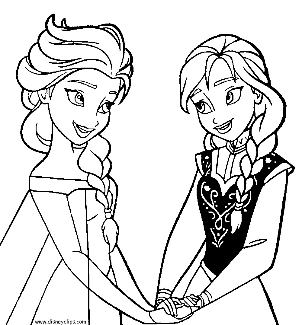 Ana And Elsa Coloring Pages
 printable anna and elsa coloring pages