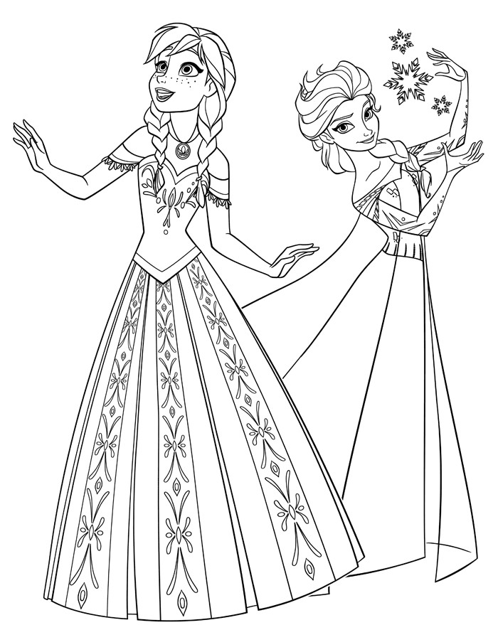 Ana And Elsa Coloring Pages
 free printable coloring pages elsa and anna 2015