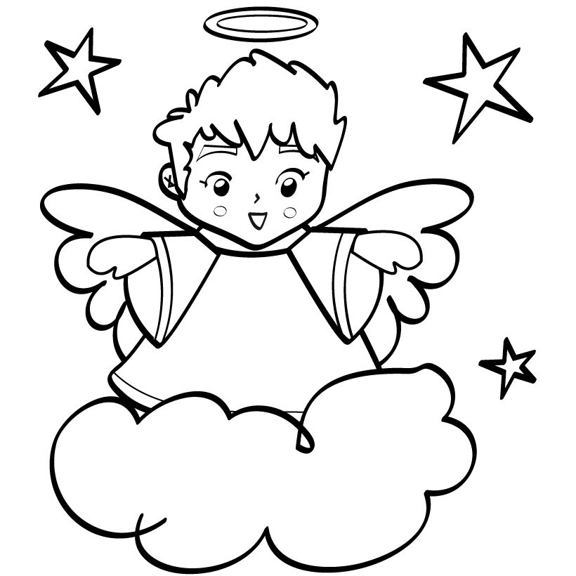 Angel Coloring Book Pages
 Free Printable Angel Coloring Pages For Kids