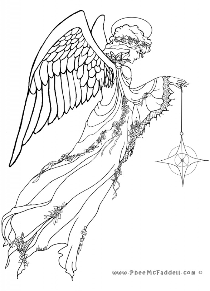 Angel Coloring Book Pages
 Get This Angel Coloring Pages for Adults 24V8