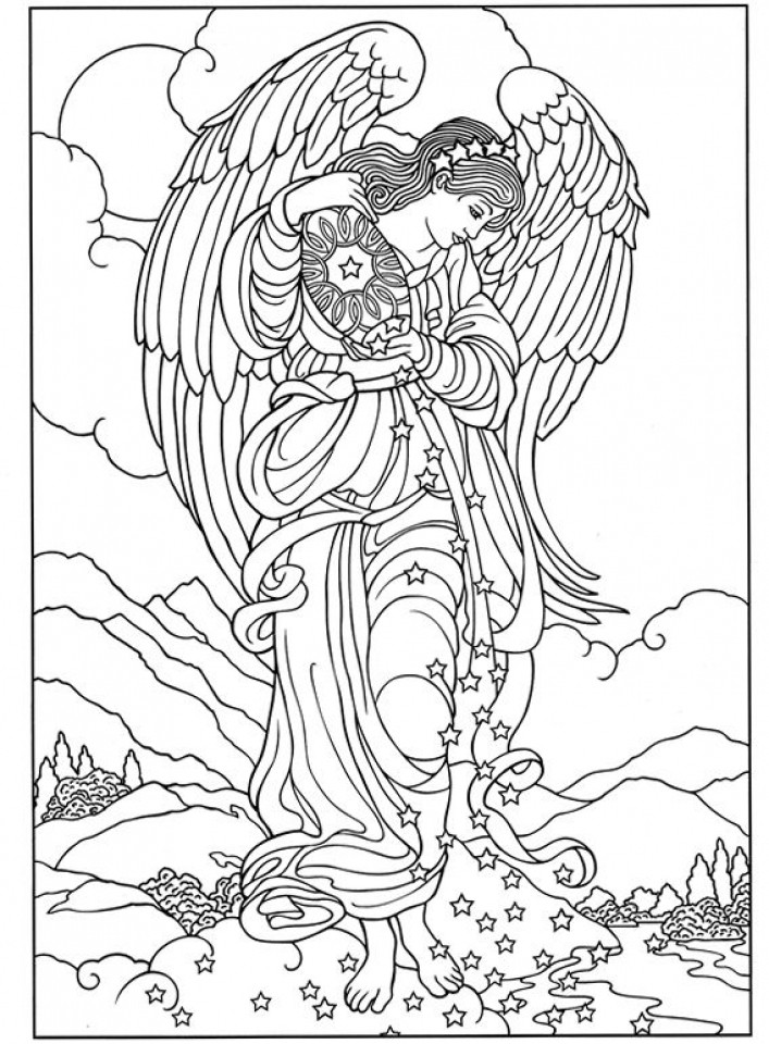 Angel Coloring Book Pages
 20 Free Printable Angel Coloring Pages for Adults