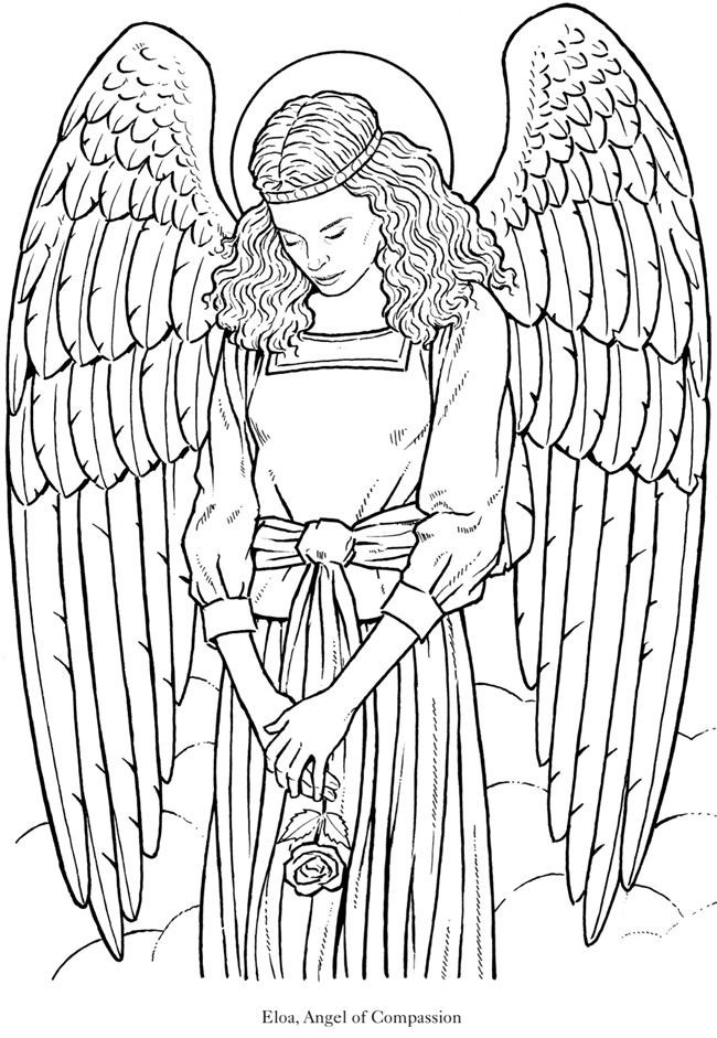 Angel Coloring Book Pages
 Glorious Angel 5 from Dover Publications
