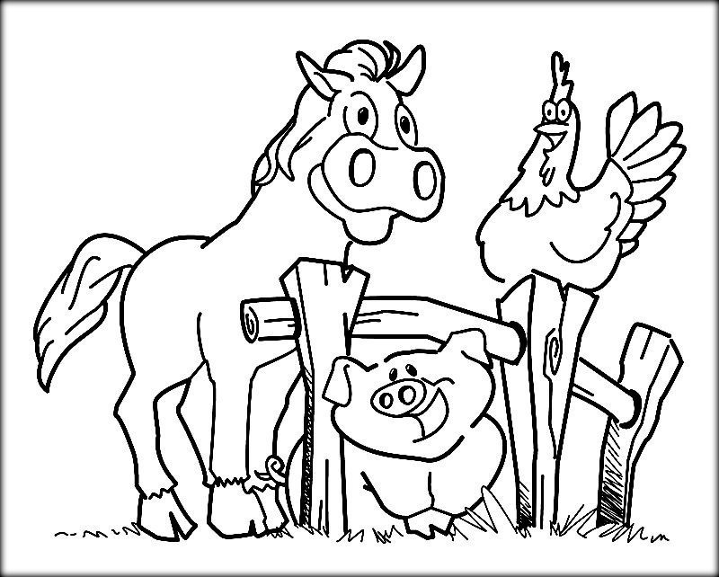 Animal Coloring Book For Kids
 Farm Animals Coloring Sheets Color Zini