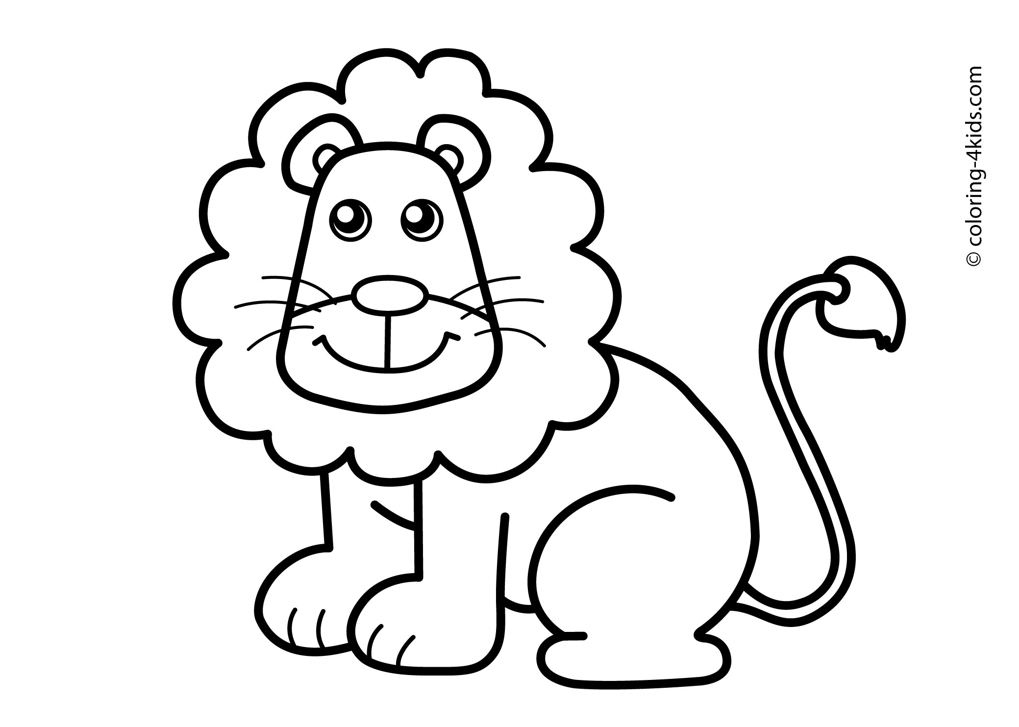Animal Coloring Book For Kids
 Lion Real Animals Coloring Pages For Kids Printable Free