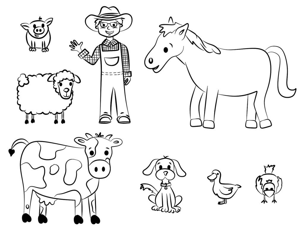 Animal Coloring Book For Kids
 Free Printable Farm Animal Coloring Pages For Kids