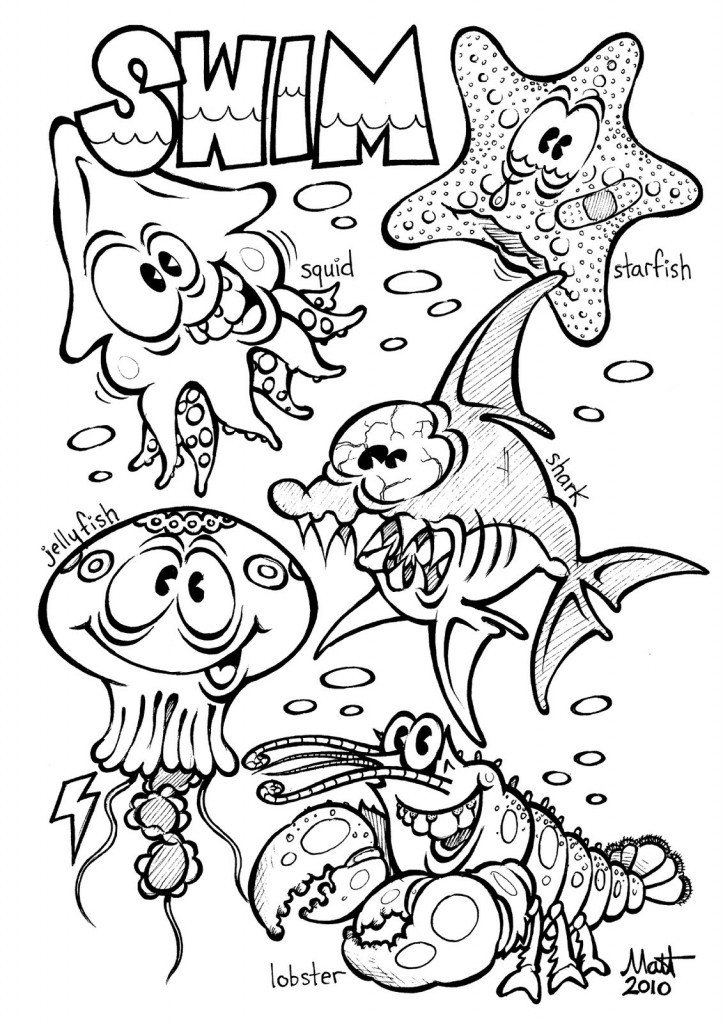 Animal Coloring Book For Kids
 Free Printable Ocean Coloring Pages For Kids