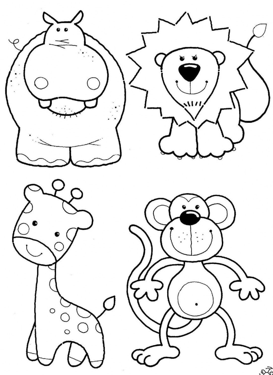 Animal Coloring Book Pages
 Fish Sea Animals Coloring Pages For Kids Printable 1095