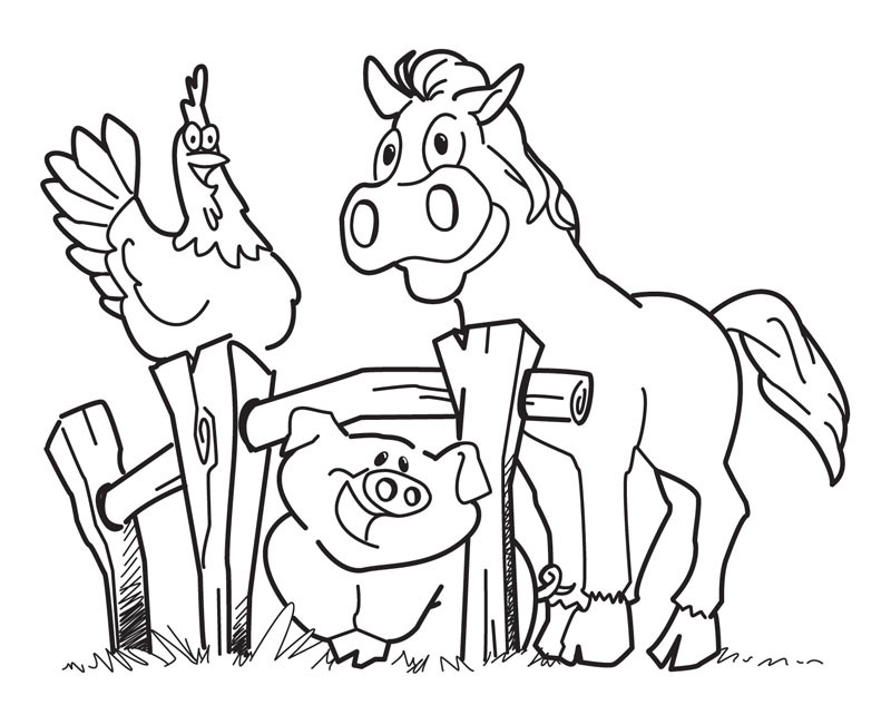 Animal Printable Coloring Sheets
 Free Printable Farm Animal Coloring Pages For Kids