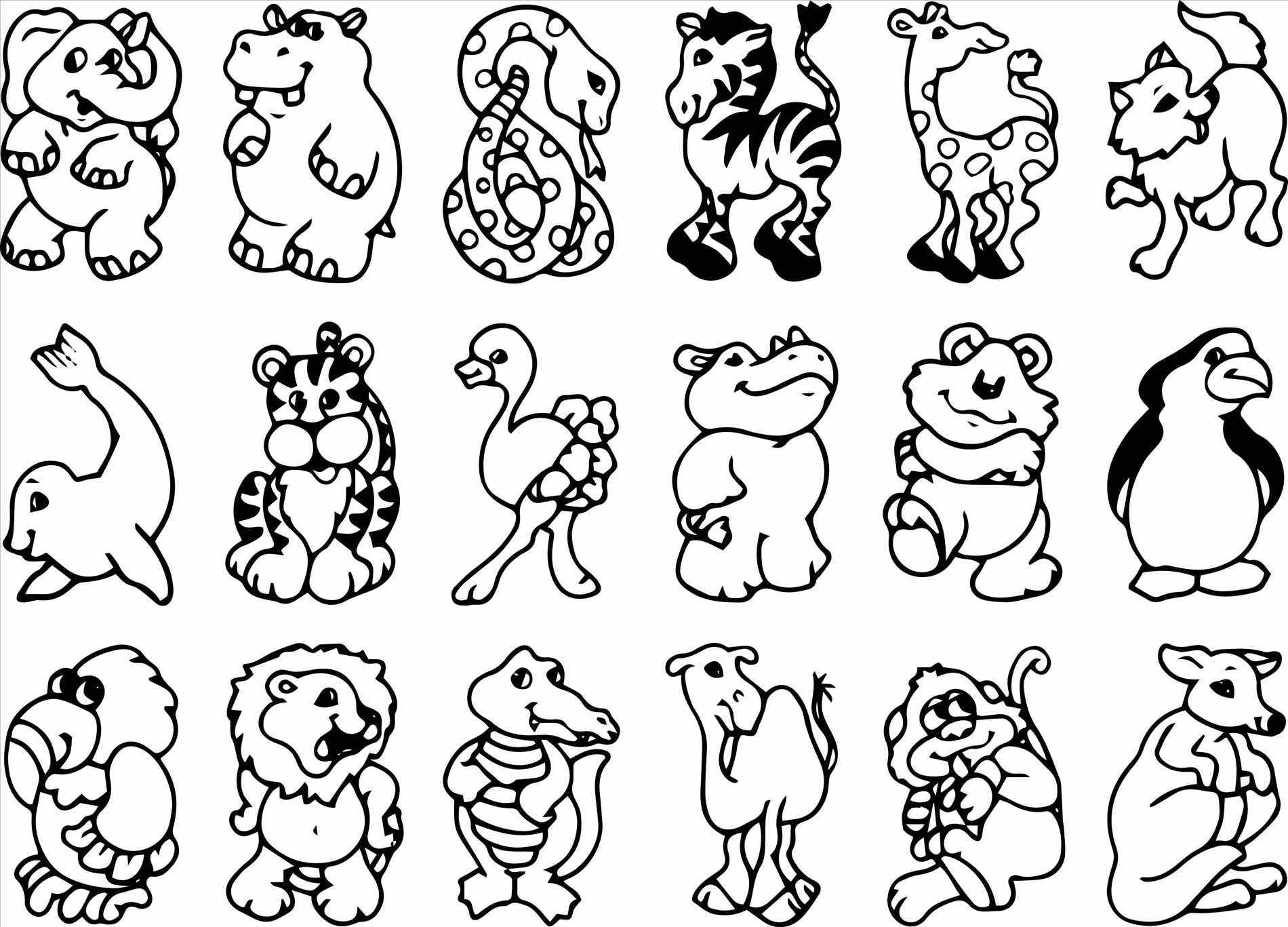 Animal Printable Coloring Sheets
 Zoo Coloring Page Image Clipart grig3