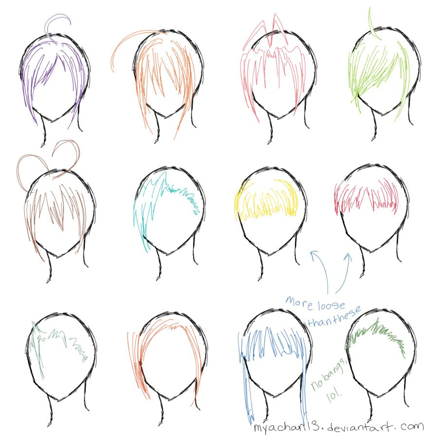 Anime Bangs Hairstyle
 Hair Ref 12 Bangs by MyaChan13 on DeviantArt