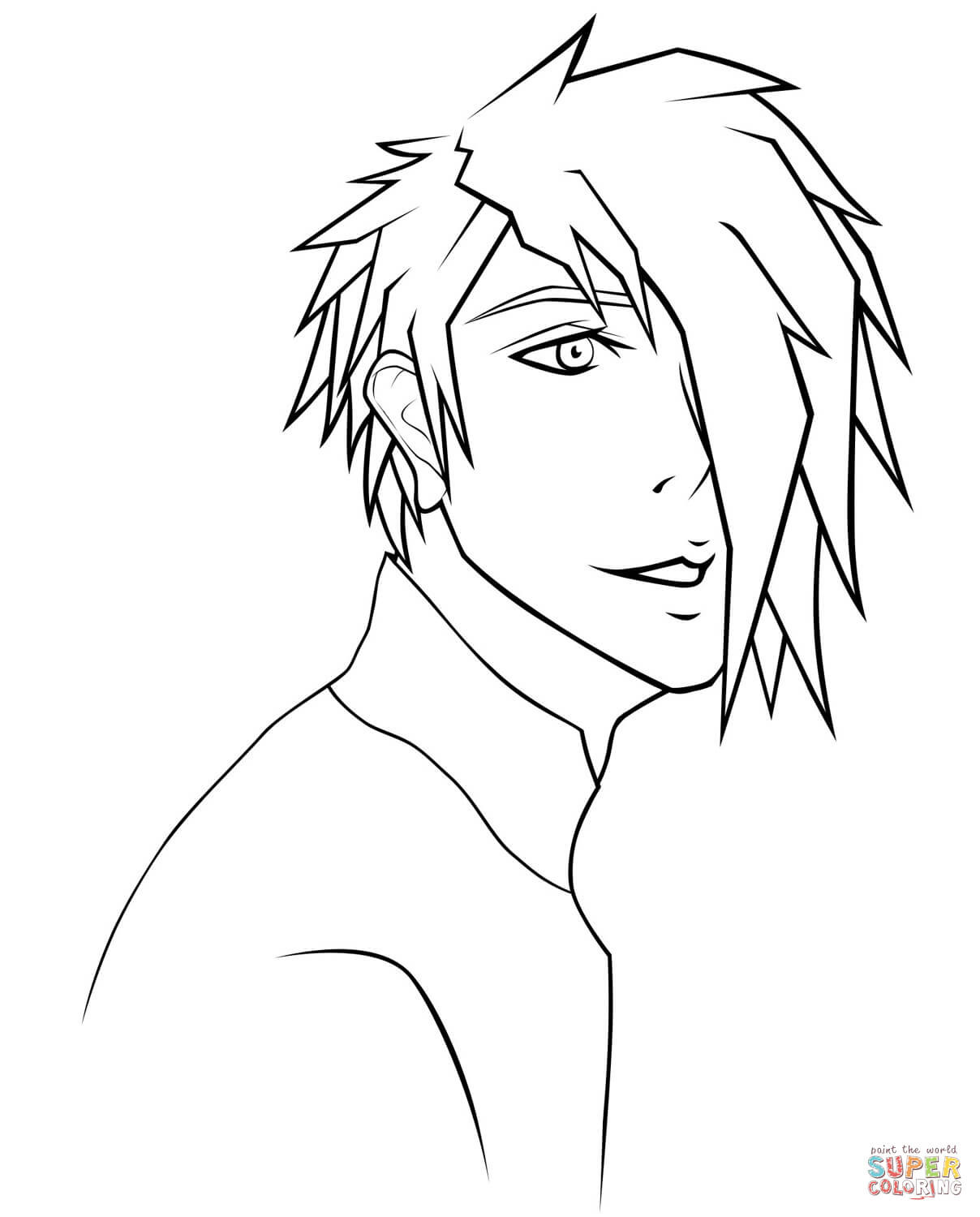 Anime Boy Coloring Pages
 Boy Anime Drawing at GetDrawings