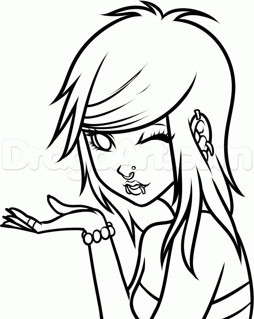Anime Coloring Pages For Girls
 Anime Girl Coloring Pages coloringsuite