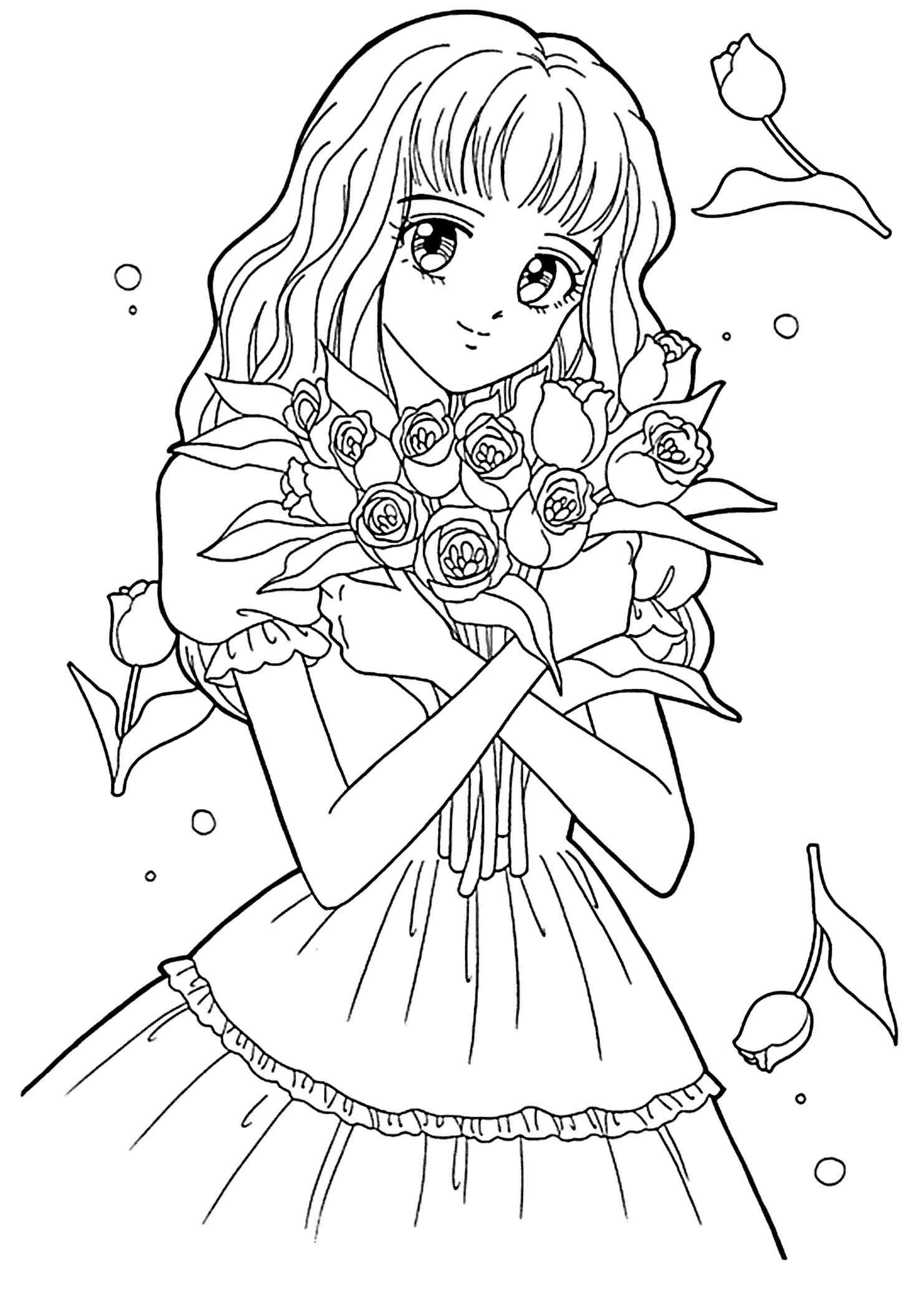 Anime Coloring Pages For Girls
 13 Best of Anime Girl Coloring Pages Bestofcoloring