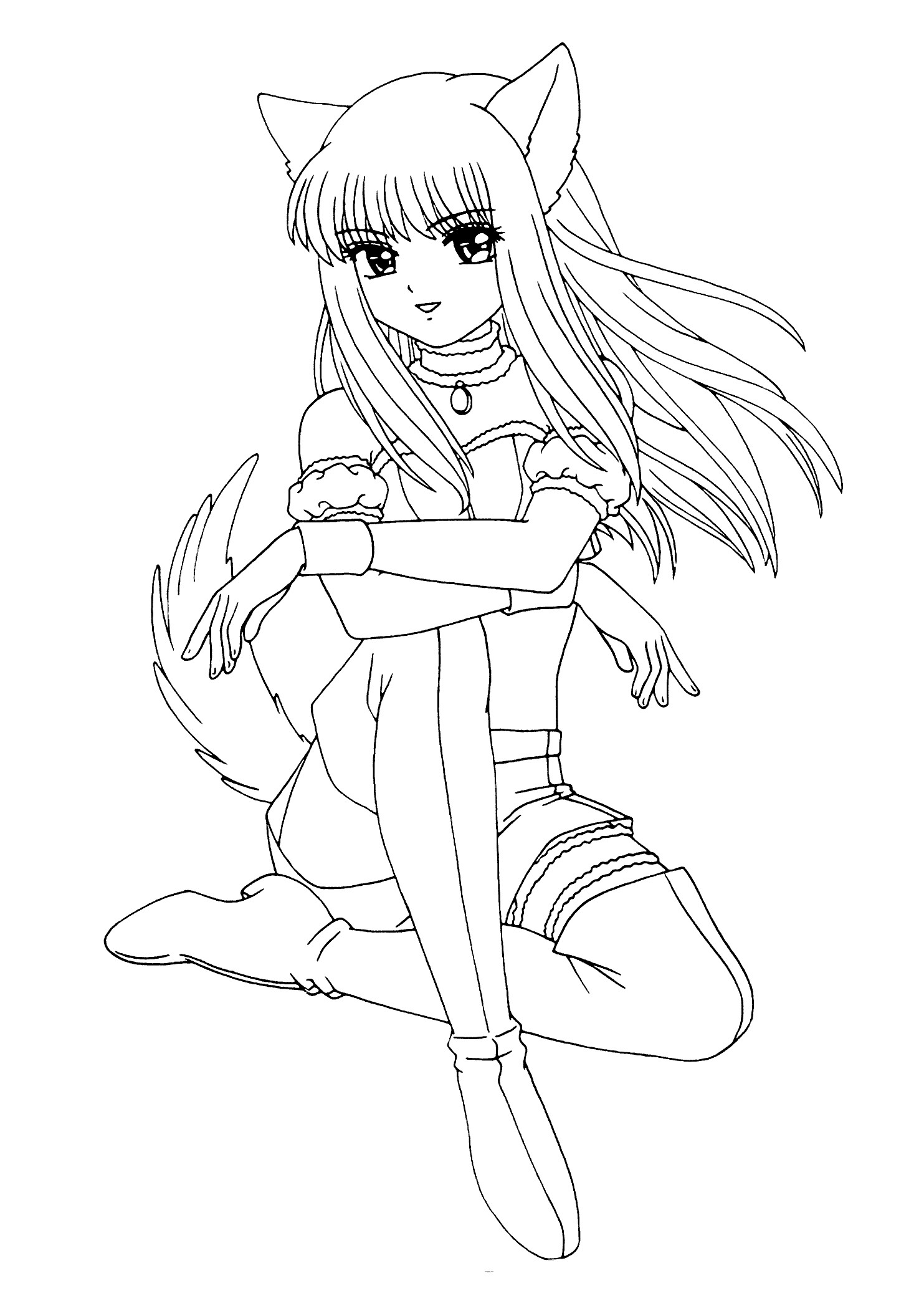 Anime Coloring Pages For Teens
 13 Best of Anime Girl Coloring Pages Bestofcoloring