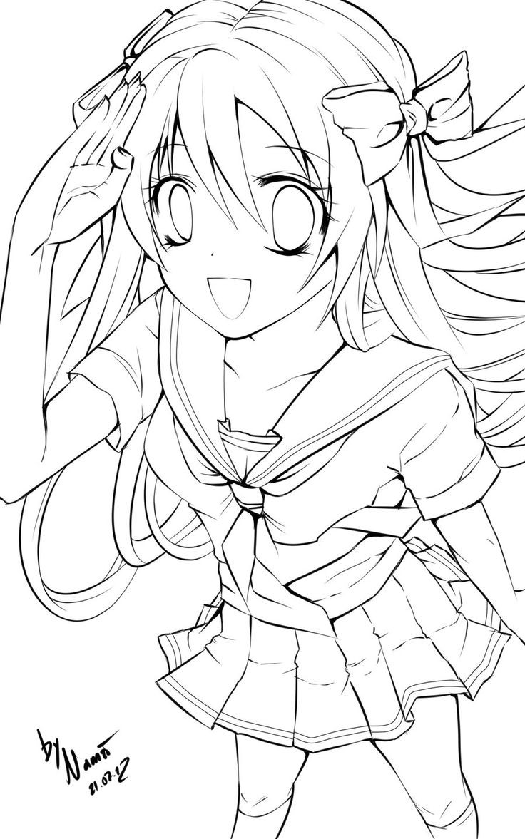Anime Coloring Pages Girl
 holiday colouring pages best anime coloring pages