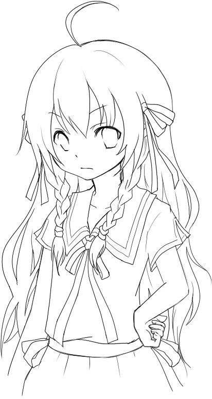 Anime Coloring Pages Girl
 Cat Anime Girl Coloring Pages To Print