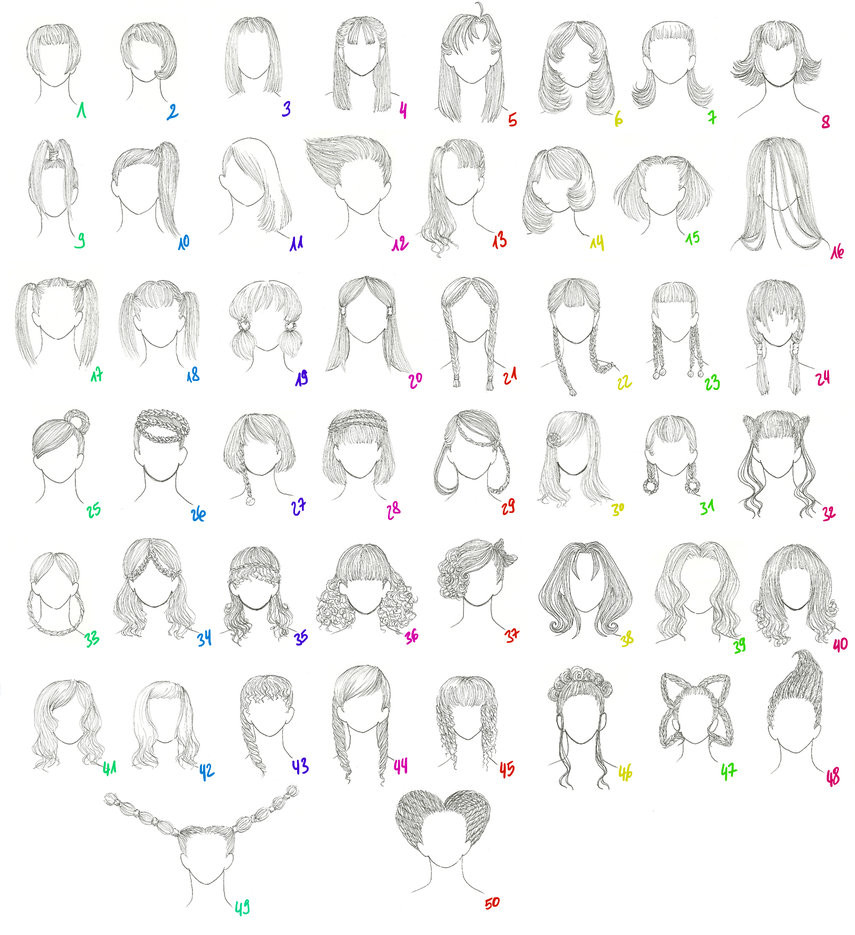 Anime Girl Hairstyle
 50 Female Anime Hairstyles by AnaisKalinin on DeviantArt