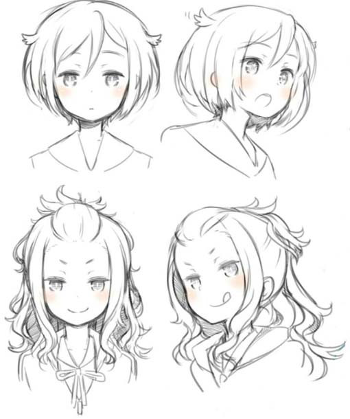 Anime Girls Hairstyles
 Anime Style Hairstyles