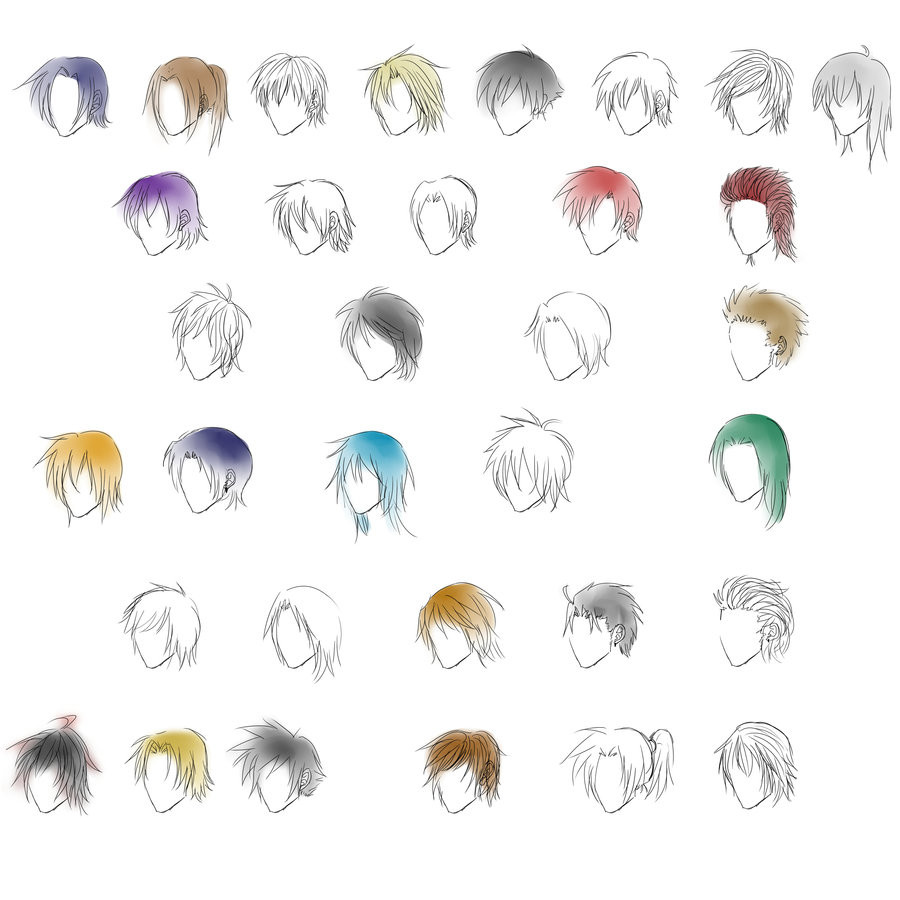 Anime Guy Hairstyles
 Anime Guy Hair Styles by gleaming4shadows on DeviantArt