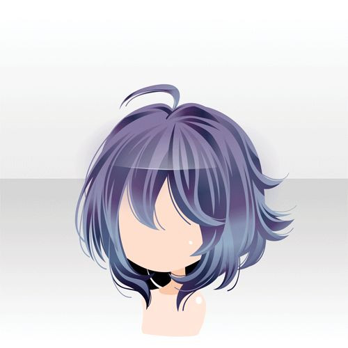 Anime Hairstyle
 Anime hair purple and blue I m an Artist