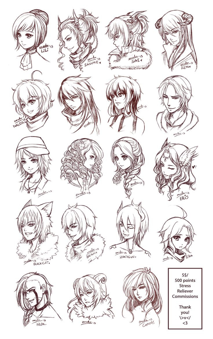 Anime Hairstyle
 Drawing Anime Ideas Drawing Arts Sketch