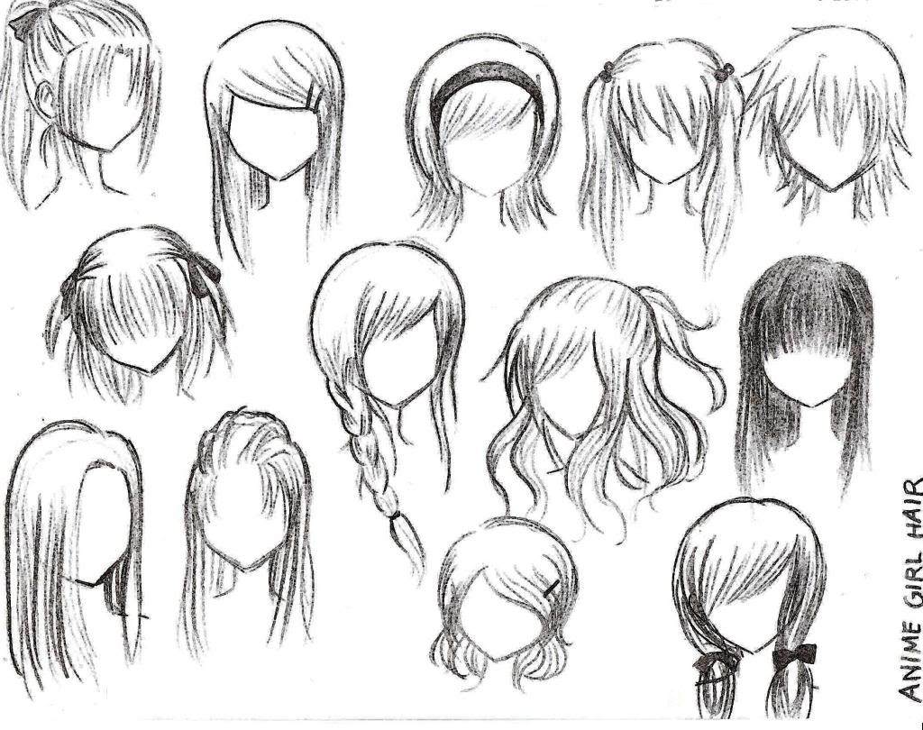 Anime Hairstyles For Girls
 Drawings anime hairstyles