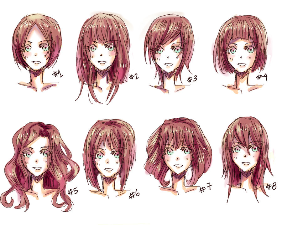 Anime Inspired Hairstyles
 o Desenhar Mangá Gabaritos de Cabelos