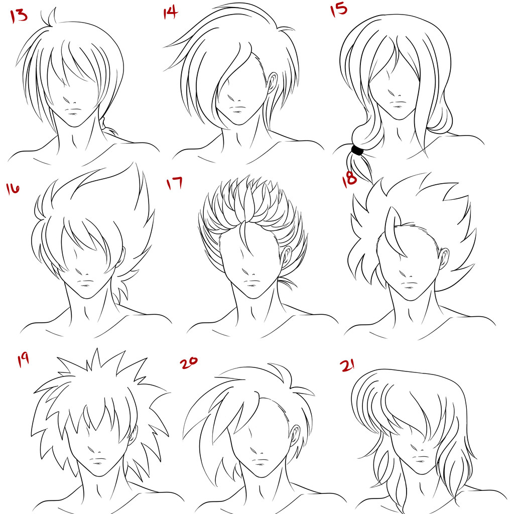 Anime Male Hairstyles
 Anime Male Hair Style 3 by RuuRuu Chan on DeviantArt