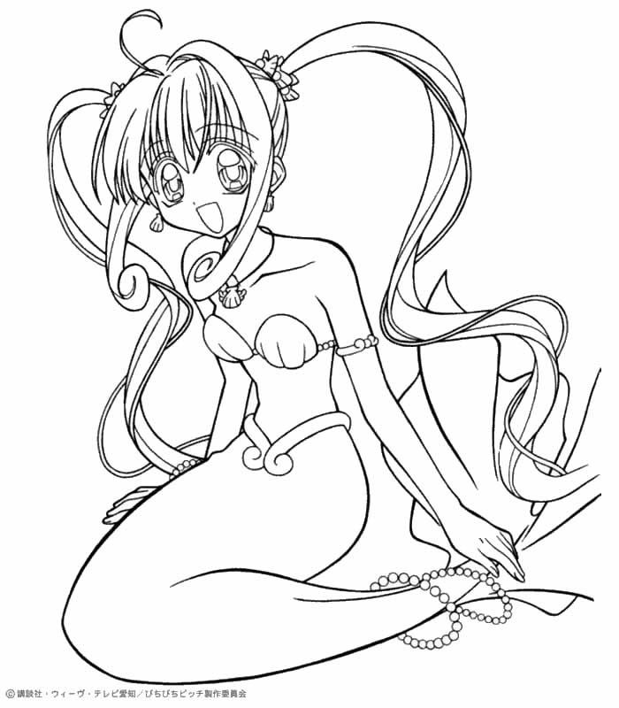 Anime Mermaid Coloring Pages
 mermaid melody coloring pages Google Search