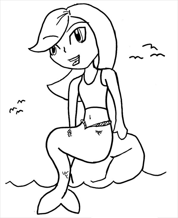 Anime Mermaid Coloring Pages
 9 Anime Coloring Pages PDF JPG