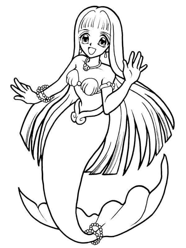 Anime Mermaid Coloring Pages
 30 Stunning Mermaid Coloring Pages