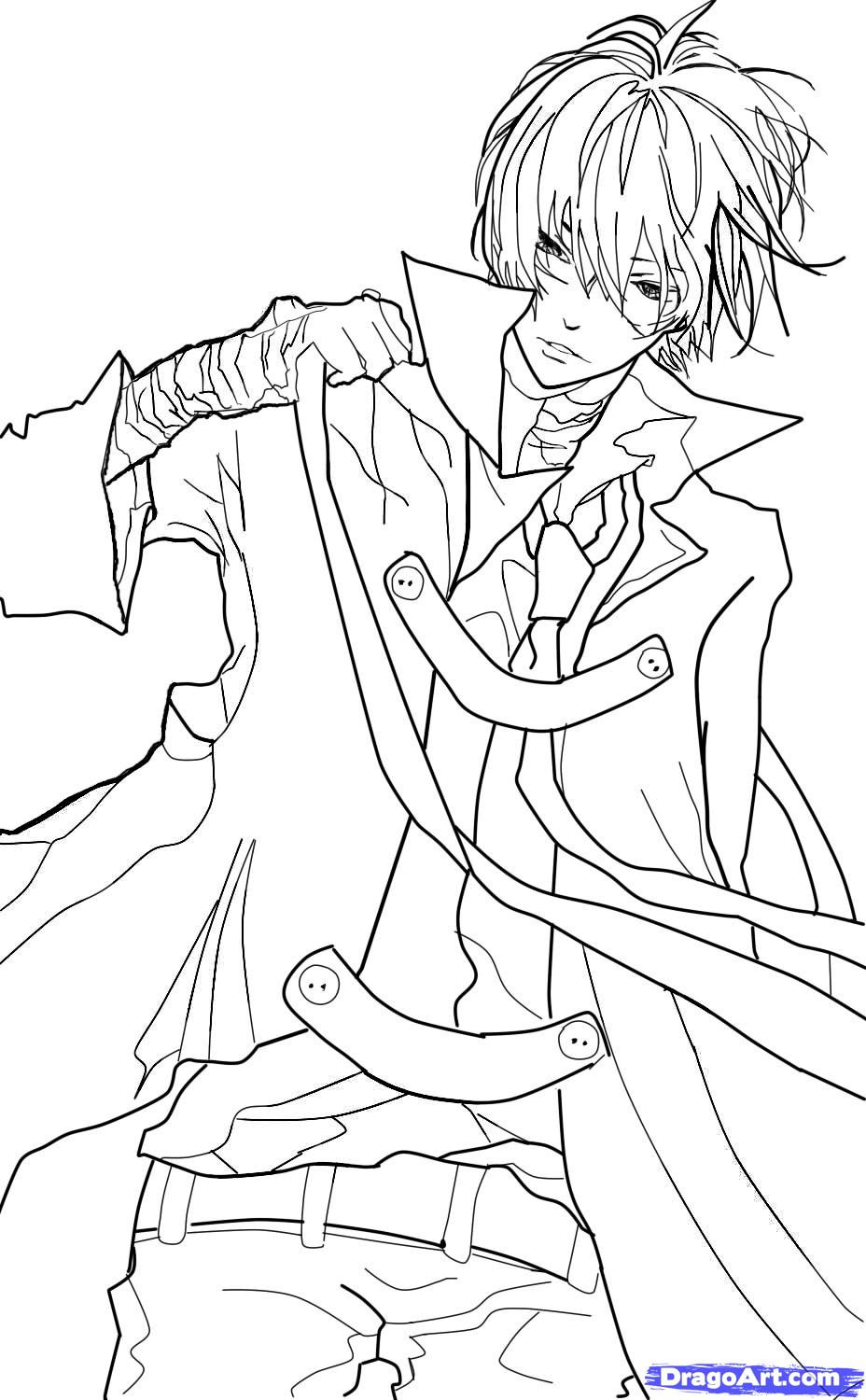 Anime Ninja Coloring Pages For Boys
 How to Sketch an Anime Boy Step by Step Anime People