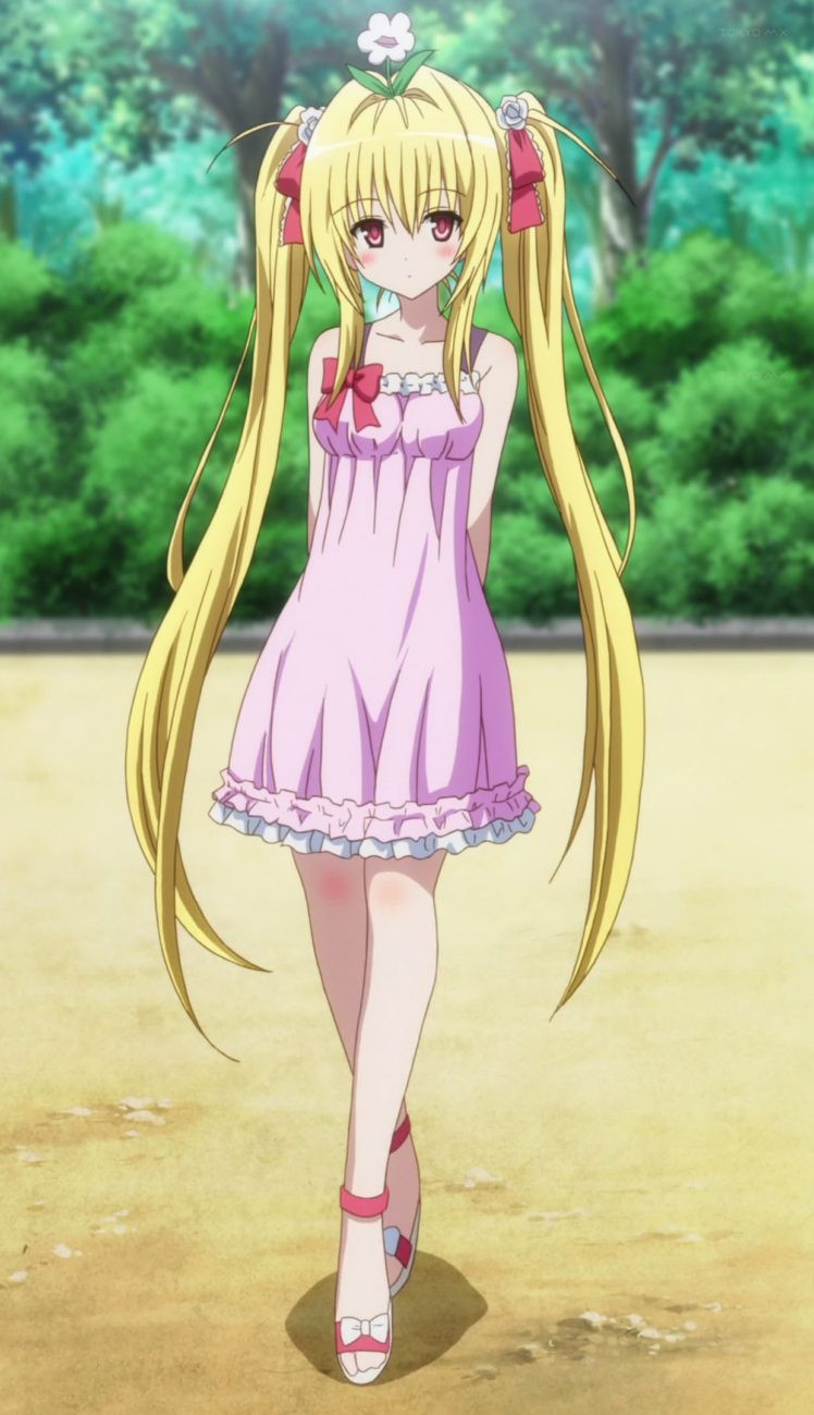 Anime Twintails Hairstyle
 Golden Darkness To Love ru Long hair Blonde Red eyes