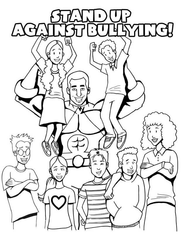 Anti Bullying Coloring Sheets For Girls
 Stop Bullying Coloring Pages Coloring Home