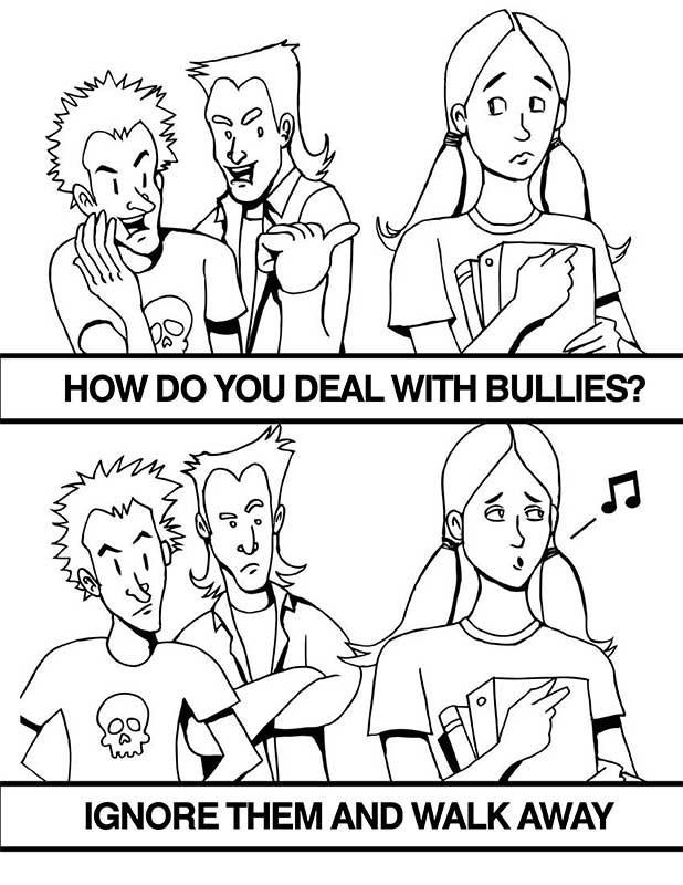 Anti Bullying Coloring Sheets For Girls
 Antibulling Free Coloring Pages