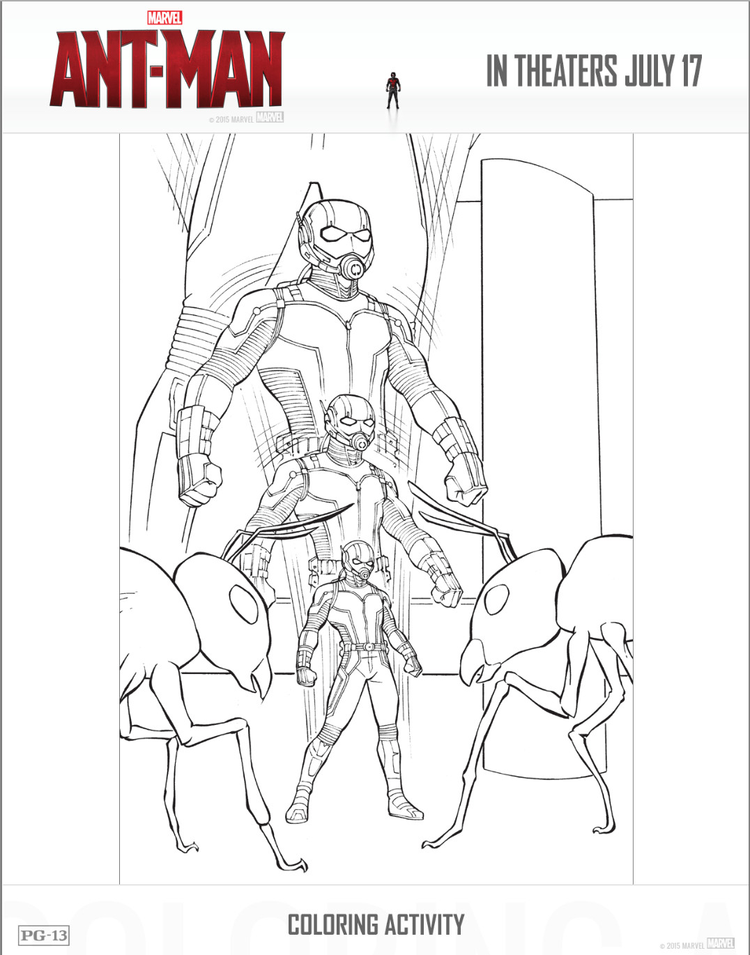 Antman Coloring Pages
 Fun printable activities from Ant Man Hispana Global