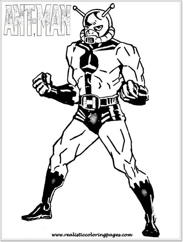 Antman Coloring Pages
 Free Ant Man Marvel Coloring Kids