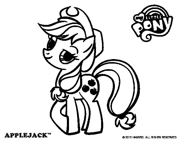 Applejack Coloring Pages
 Applejack coloring page Coloringcrew