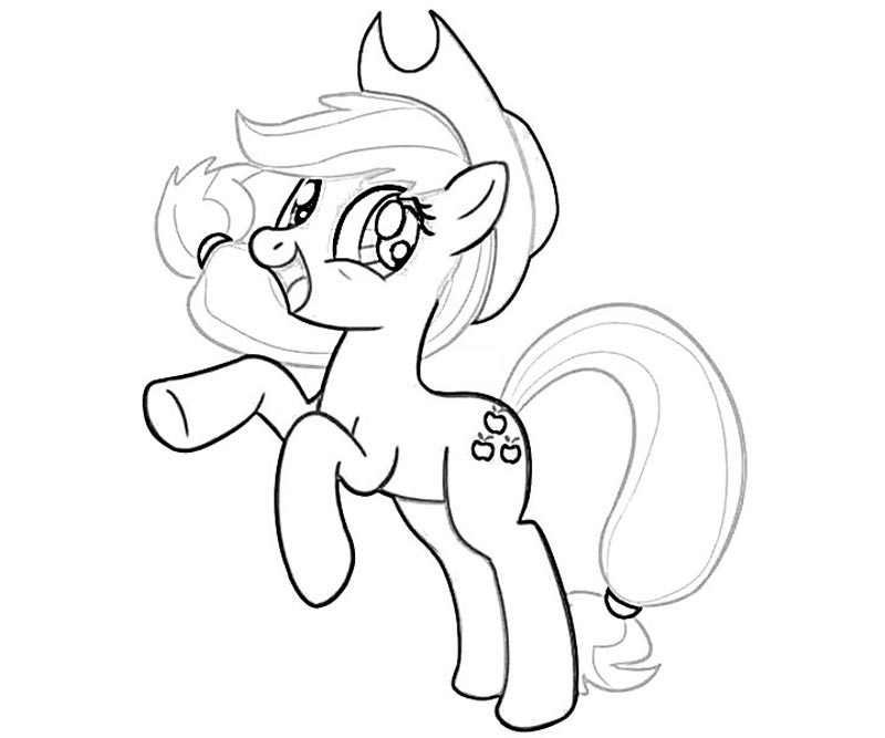 Applejack Coloring Pages
 7 My Little Pony Applejack Coloring Page