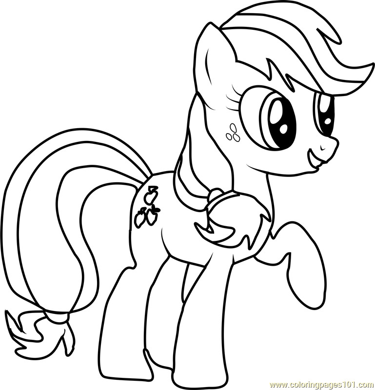 Applejack Coloring Pages
 Applejack Coloring Page Free My Little Pony Friendship