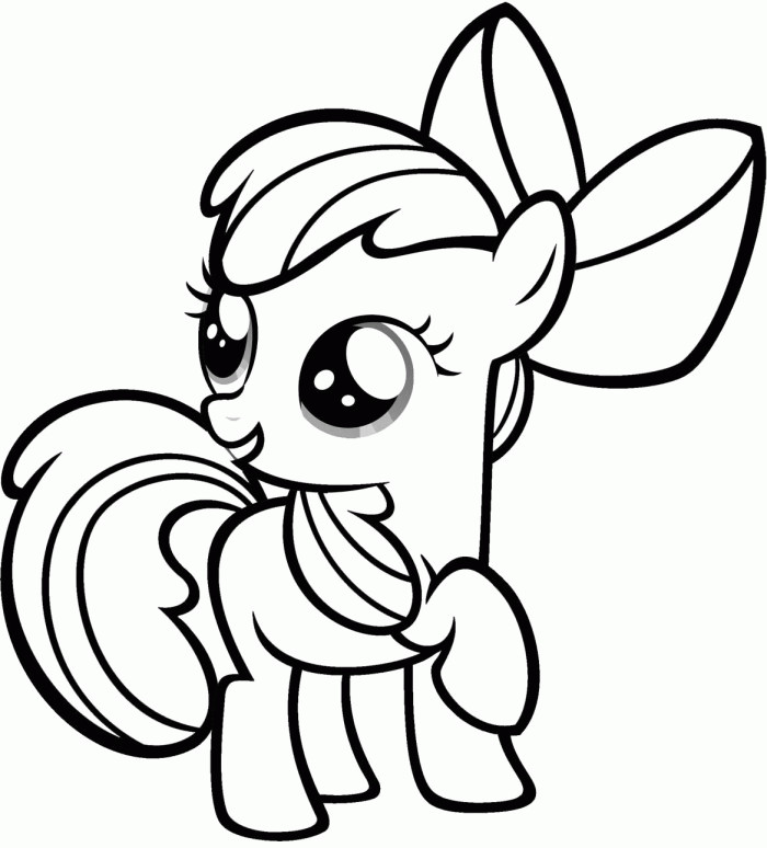 Applejack Coloring Pages
 Applejack Cute Little Pony Coloring Pages My Little Pony